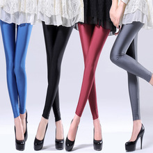 Elastic Leggings Women 2021 Sexy Slim Fluorescent Shiny Pants Leggings Super Stretch Casual Female Pencil Pants Plus Size S-XL 2024 - buy cheap