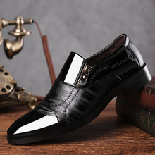 Dropshipping Fashion Business Dress Men Shoes 2019 New Classic Leather Men's Suits Shoes Fashion Slip on Dress Shoes Men Oxfords 2024 - buy cheap