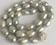 NEW 12-14MM SINGLE STRANDS TAHITIAN GRAY PEARL NECKLACE 18inch 2024 - buy cheap