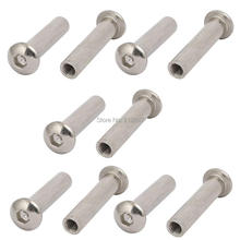 M5 x 12mm Carbon Steel Rivet Hex Socket Head Insert  Nut 10PCS 2024 - compre barato