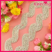 Keering 2015 New Fashion Crystal Rhinestone Applique WRA-689 2024 - buy cheap