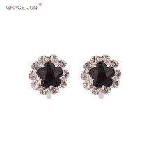 GRACE JUN New Factory Wholesale Clip on Earrings for Girl&kids Fashion Cute Non Piercing Earrings  Xmas Earrings 11/11 Discount 2024 - buy cheap