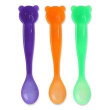 New 1Pc Baby Spoon Heat Sensing Thermal Colorful Safe PP Spoon+ Fork Anti-Skid Handle 2024 - buy cheap