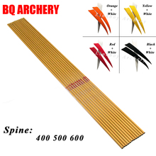 6pcs Archery Pure Carbon Arrow Shaft Sp400 500 600 ID6.2mm and 18pcs 5inch Turkey Feather Traditional Bow Hunting Accessories 2024 - buy cheap