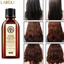 Laikou óleo de argan puro 60ml, óleo de argan do marrocos para cuidados com o cabelo óleo de essência para reparação cabelos secos danificados óleo essencial condicionador 2024 - compre barato