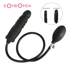 Consolador Anal de silicona expandible para hombres adultos, consolador con bomba grande de aire, tapón Anal, Juguetes sexuales 2024 - compra barato