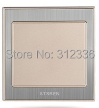 free shipping  international standard blank space Socket   Wall Outlet Power  champagne gold wall switch 2024 - buy cheap