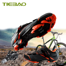 Обувь для горного велосипеда TIEBAO, 2019, мужская, женская, мужская, велосипедная обувь для верховой езды, дышащая обувь с автоблокировкой 2024 - купить недорого