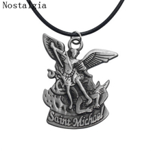 New Bible Angel Saint Michael Pendant Pray For Us Pendants & Necklaces 3D Archangel Angel Wings,Choker Necklaces Warrior Jewelry 2024 - buy cheap