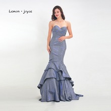Lemon joyce Formal Evening Dresses 2020 Sexy Sweetheart Backless Simple Mermaid Prom Party Gowns Plus Size Reflective Dress 2024 - buy cheap
