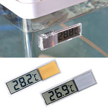 Plastic Metal 3D Digital Electronic Aquarium Thermometer Fish Tank Temp Meter Gold Silver 2024 - купить недорого