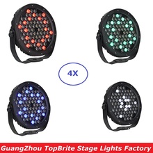 4Pcs New Outdoor Par 78X3W RGBWY Single Color LED Flat Par Lights DMX Stage Wash Effect Lights For Party Disco KTV Dj Lamp IP65 2024 - buy cheap