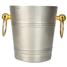 Cubo de hielo de acero inoxidable para champán, barril de cerveza, de lujo, mango dorado de 5L, 304 2024 - compra barato