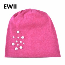 Autumn pearl cap skull beanie caps women bonnet brand beanies for women spring knitted hats girl csaual hat touca inverno 2024 - buy cheap