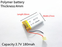 Batería de polímero de iones de litio para GPS,mp3,mp4,mp5,dvd,bluetooth, modelo de juguete móvil, 3,7 V,180mAH,401730 PLIB 2024 - compra barato