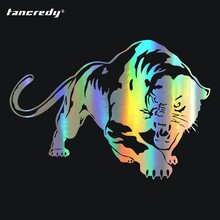 Car Sticker 3D Fiery Wild Panther Hunting Funny Sticker On Car Stickers and Decals Car Styling Rear Window Vinyl Stickers 2024 - buy cheap