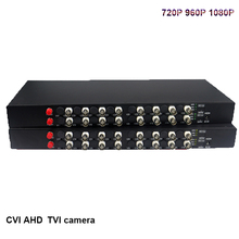16 ch 1080P HD video AHD CVI TVI Fiber optical converter video fiber optic transmitter receiver support Hikvision dahua cameras 2024 - buy cheap