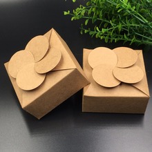 Caixa de presentes 20 pol. papel kraft casamento diy artesanato doces/chocolate/artesanato/caixa de joias caixas de armazenamento 2024 - compre barato