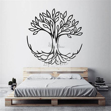 Vinyl Wall Decal Life Tree Design Wall Sticker Yoga Club Decoration Life Circle Trees Wall Poster Yoga Studio Vinyl Art AC072 2024 - buy cheap