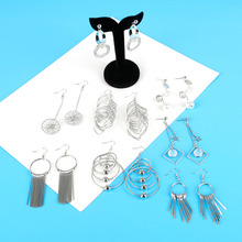 Top Sale 1Pair Handmade Earrings Geometry Circular Triangle Asymmetric Long Tassel Drop Earrings for Women Fashion Accessories 2024 - buy cheap