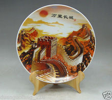 Collectible Chinese Famille Rose Porcelain painting china Great Wall Plate 2024 - buy cheap