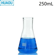 HUAOU 250mL Erlenmeyer Flask Wide Neck with Silicone Plug Stopper Graduation Boro 3.3 Glass Conical Triangle Lab Equipment 2024 - buy cheap