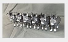 6 pieces a lot small cute simulation donkey toys lifelike gray donkey dolls gift about 13x12cm 2024 - buy cheap