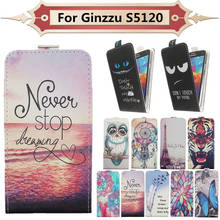 Fashion 11 Colors Cartoon Pattern Up and Down Flip PU Leather Case For Ginzzu S5120 2024 - buy cheap