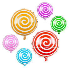 50pcs/lot 18inch aluminum balloons wedding birthday party children's toys decorative aluminum Candy balloons lollipop 2024 - buy cheap