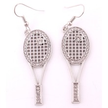 Women's Jewelry Sport Style Earrings Tennis Ball And Big Sparkling Beautiful Crystals Rhodium Plated Zinc Alloy Dropshipping 2024 - buy cheap