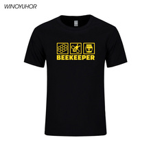 New Summer Beekeeper T-Shirt Funny Gift Beekeeping Bee Men T Shirts Cotton Brand Clothing Tees 2024 - buy cheap