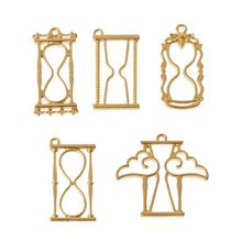 5Pcs Time Hourglasses UV Resin Blank Frame Pendant Bezel Cabochon Jewelry Making 2019 Gifts 2024 - buy cheap