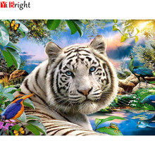 Diamond Painting square&round Cross Stitch Fat tiger 5D DIY Diamond mosaic diamond Embroidery rhinestones  gift LWR 2024 - buy cheap