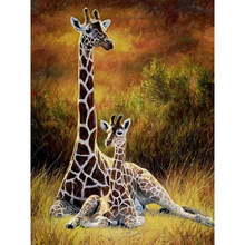 Laojieyuan girafa diamante mosaico pintura diamante ponto cruz 2024 - compre barato