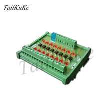 Módulo de isolamento fotoelétrico, 8 vias, nível de sinal, placa de conversão de voltagem, saída npn oc 2024 - compre barato