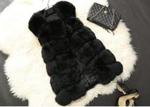Abrigo de piel sintética para mujer, a la moda de visón abrigo largo, chaqueta de piel sintética de zorro, abrigo de invierno 2024 - compra barato