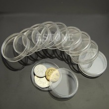 Cápsulas de almacenamiento de monedas, soporte de plástico redondo de 37mm, 10 Uds. 2024 - compra barato