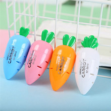 1pcs Kawaii Lovely Plastic Carrot For Student Teens Cute Creative Pencil Sharpeners Kids Gift School Supplies Random Color 2024 - buy cheap