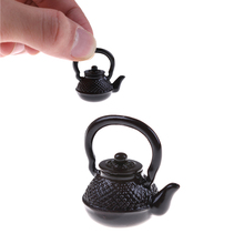 Metal Black Boiling Water Kettle for 1/12 Dollhouse Kitchen Canteen Miniature 15x30mm 2024 - buy cheap