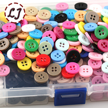 Frete grátis botão de costura de resina 100 unidades redondo quatro furos 15mm (0,6in) dia acessório para scrapbooking para crianças pano cor de doces 2024 - compre barato