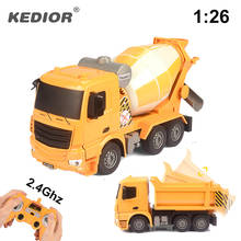 RC Truck 2.4G Remote Control Machine 1:26 Radio Controlled Car with battery Cement Mixer Dump Truck Model Toys 2024 - buy cheap