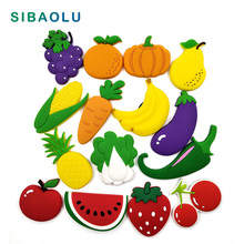 Vegetable Fruit silicone fridge magnets whiteboard cartoon Food sticker Refrigerator Magnets Message post gift Home Decoration 2024 - buy cheap