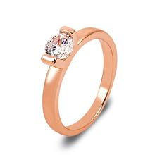 New Women Fashion Casual Jewelry Charm Wedding Rose golden Artificial Gem Ring 2024 - buy cheap