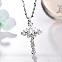 Men Chain Christian Jewelry Gifts Vintage Cross Crucifix Jesus Piece Pendant Necklace Religious Prayer Necklace Jewelry 2024 - buy cheap