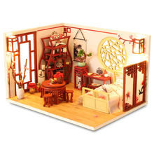 Casa de bonecas diy, brinquedo educacional para crianças, montagem de madeira de miniaturas, móveis para casa de boneca, quebra-cabeça 2024 - compre barato