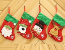 100 pcs Mini Christmas Stockings Socks Santa Claus Candy Gift Bag Xmas Tree Decor Festival Party Ornament 2024 - buy cheap