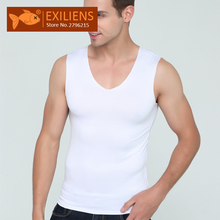 EXILIENS Men Vest Tank Tops Man Underwear Mens Sexy Undershirts Ice Silk Fitness V Neck Sleeveless Seamless Size M-3XL Brand 2024 - buy cheap