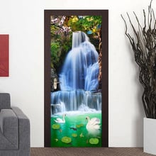Фотообои 3D водопады Пейзаж Природа фрески Гостиная Обучение пожилая Спальня дверь наклейка ПВХ домашний декор настенные бумаги 2024 - купить недорого