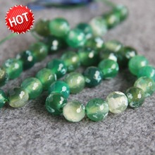 Peça artesanal para colar e pulseira, 10mm, várias cores, miçangas verdes, faça você mesmo, pedra semi-finalizada, fabricação de joias de 15 polegadas 2024 - compre barato