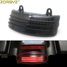 Zorbyz led de fumaça de motocicleta, barra tripla traseira, luz de ponta para pára-choque para harley street glide 2014-2020 2024 - compre barato